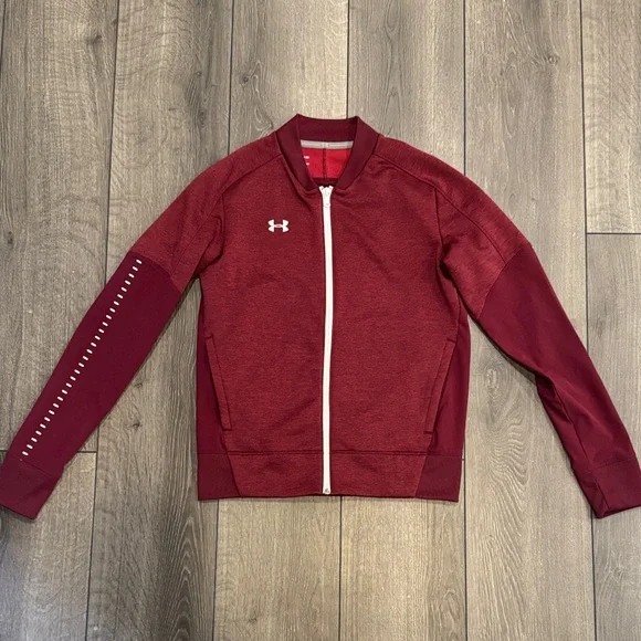 Under Armour Maroon Full-Zip Jacket - Picture 1 of 4